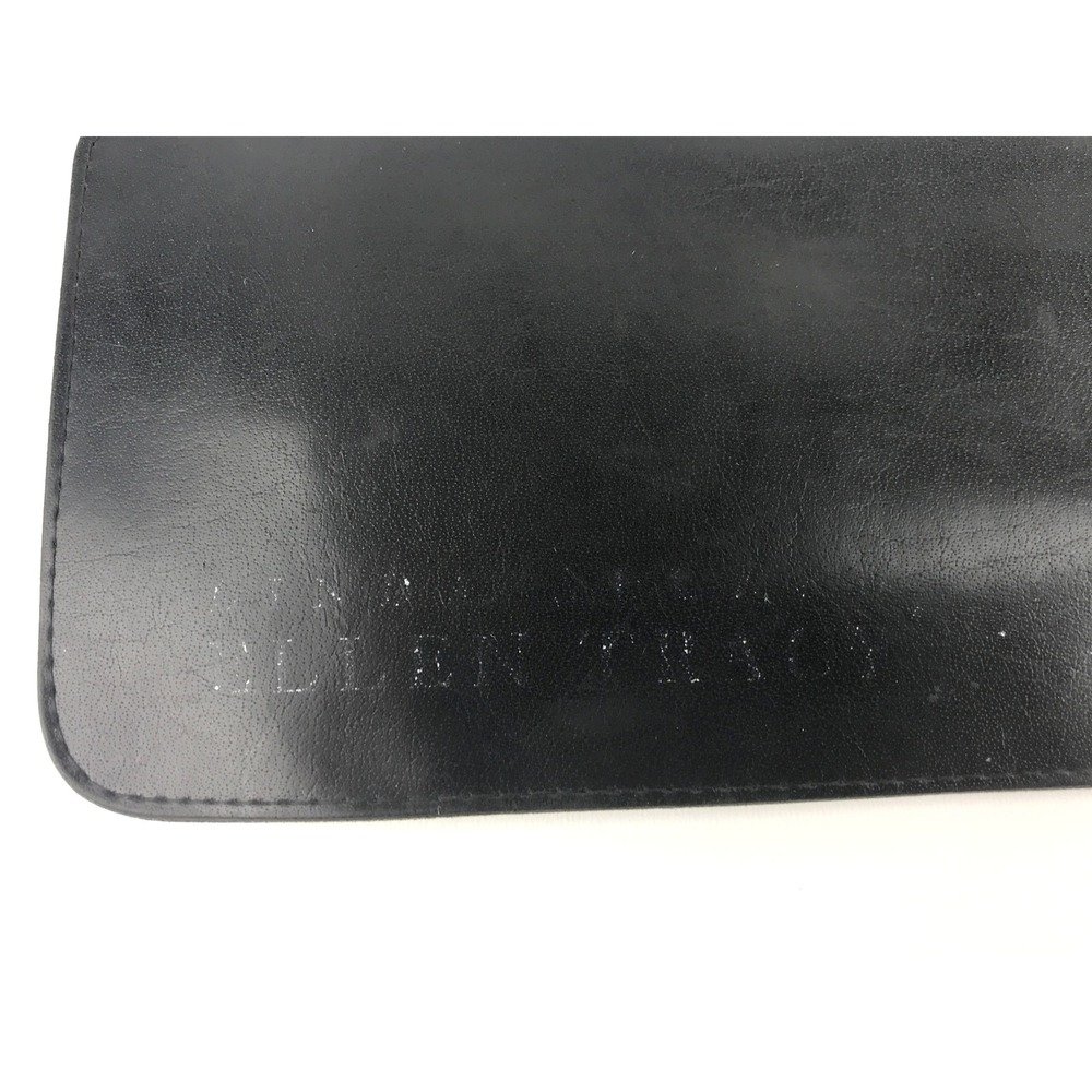 LINDA ALLARD ELLEN TRACY Eyeglasses Glasses Case Black Leather Made in Italy - Picture 2 of 5